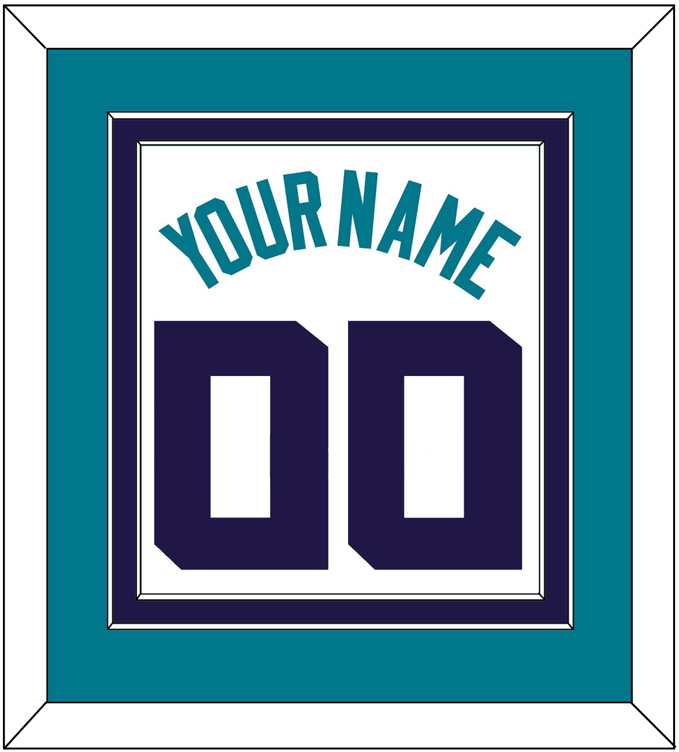 Charlotte Name & Number - White Association (2014-2020) - Signature Tier 4