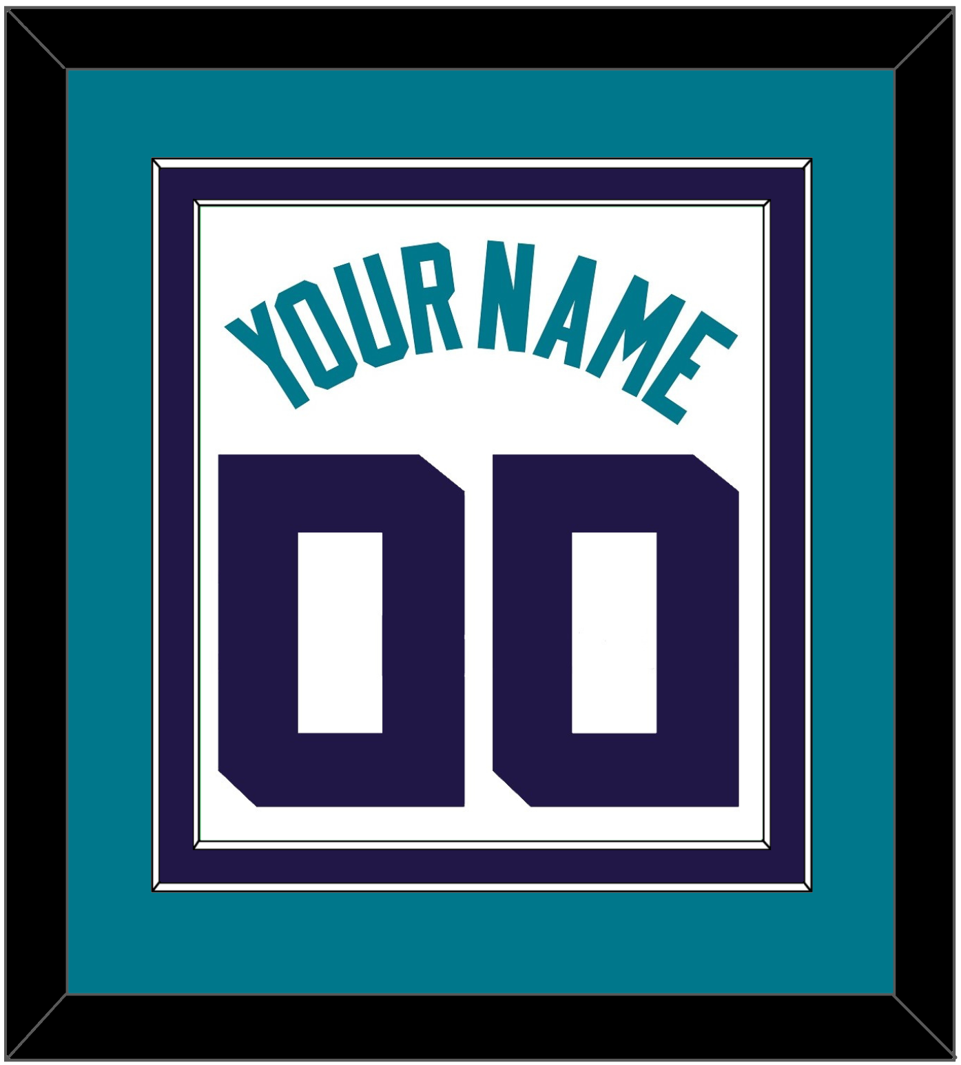 Charlotte Name & Number - White Association (2014-2020) - Signature Tier 4