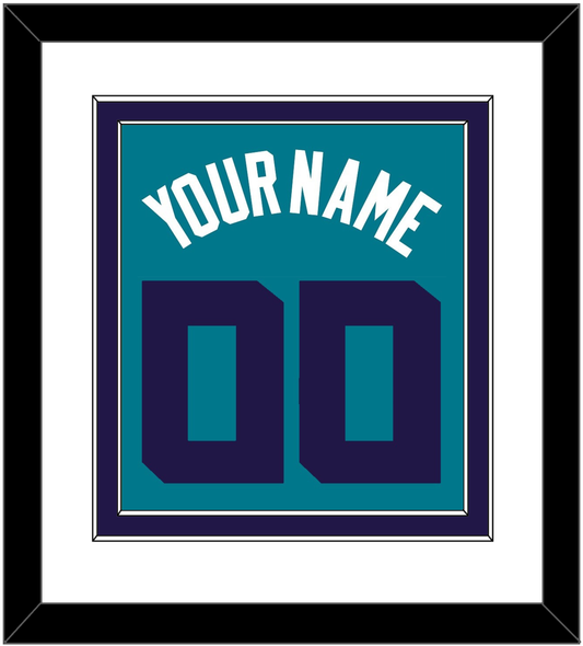 Charlotte Name & Number - Teal Icon (2014-2020) - Signature Tier 1