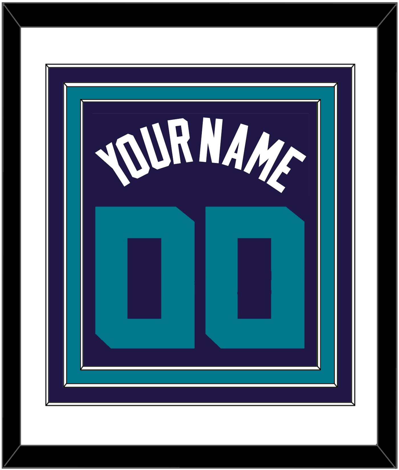 Charlotte Name & Number - Purple Statement - Premier Tier 1