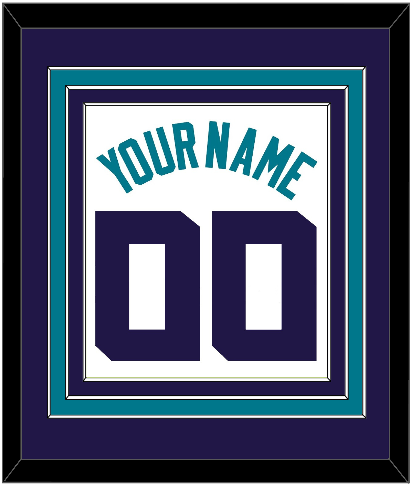 Charlotte Name & Number - White Association (2014-2020) - Premier Tier 2