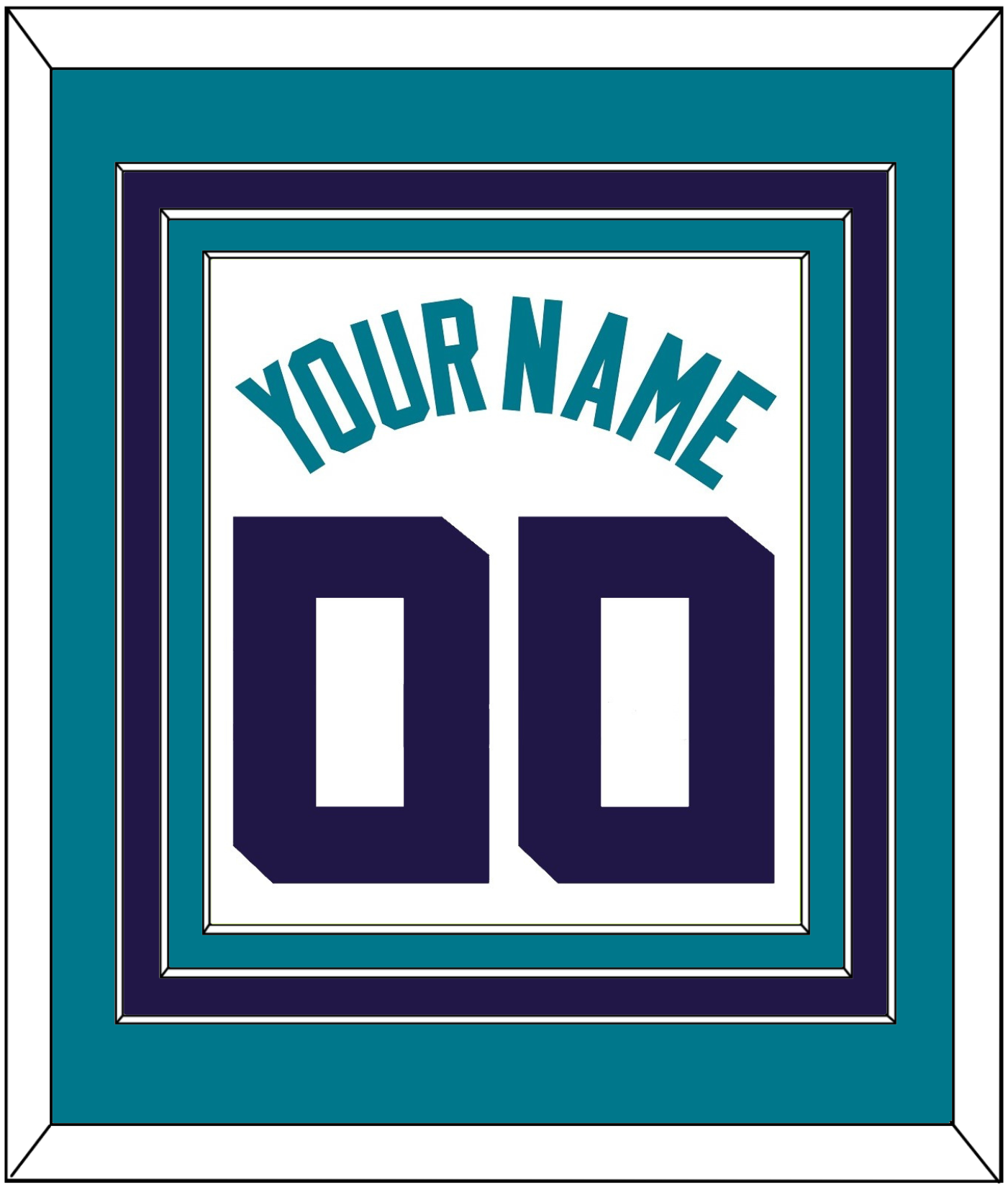 Charlotte Name & Number - White Association (2014-2020) - Premier Tier 3