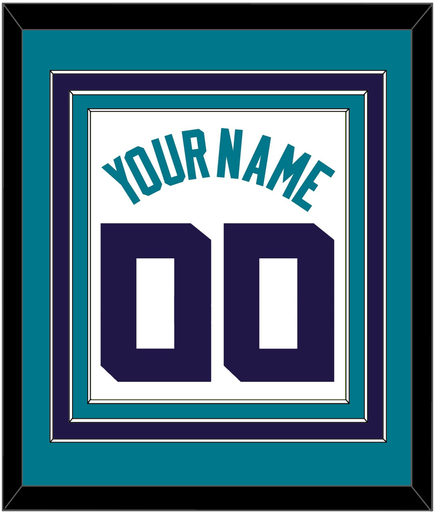 Charlotte Name & Number - White Association (2014-2020) - Premier Tier 3