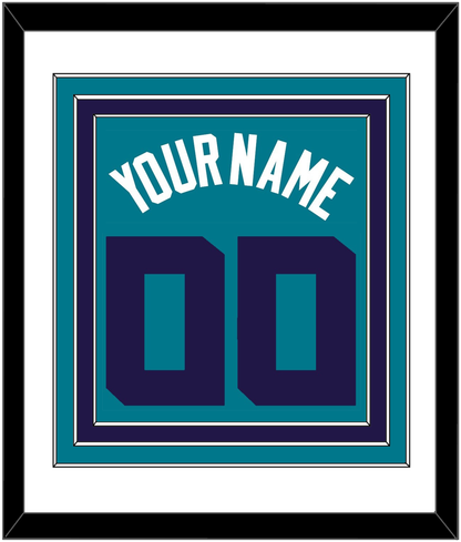 Charlotte Name & Number - Teal Icon (2014-2020) - Premier Tier 1