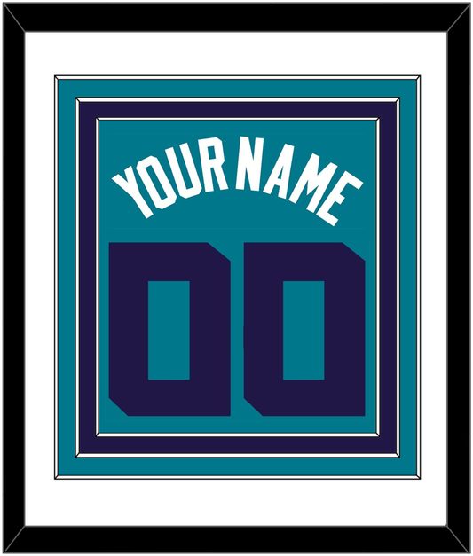 Charlotte Name & Number - Teal Icon (2014-2020) - Premier Tier 1