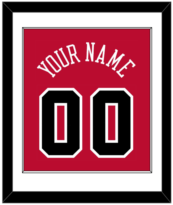 Chicago Name & Number - Red Icon - Single Mat 1