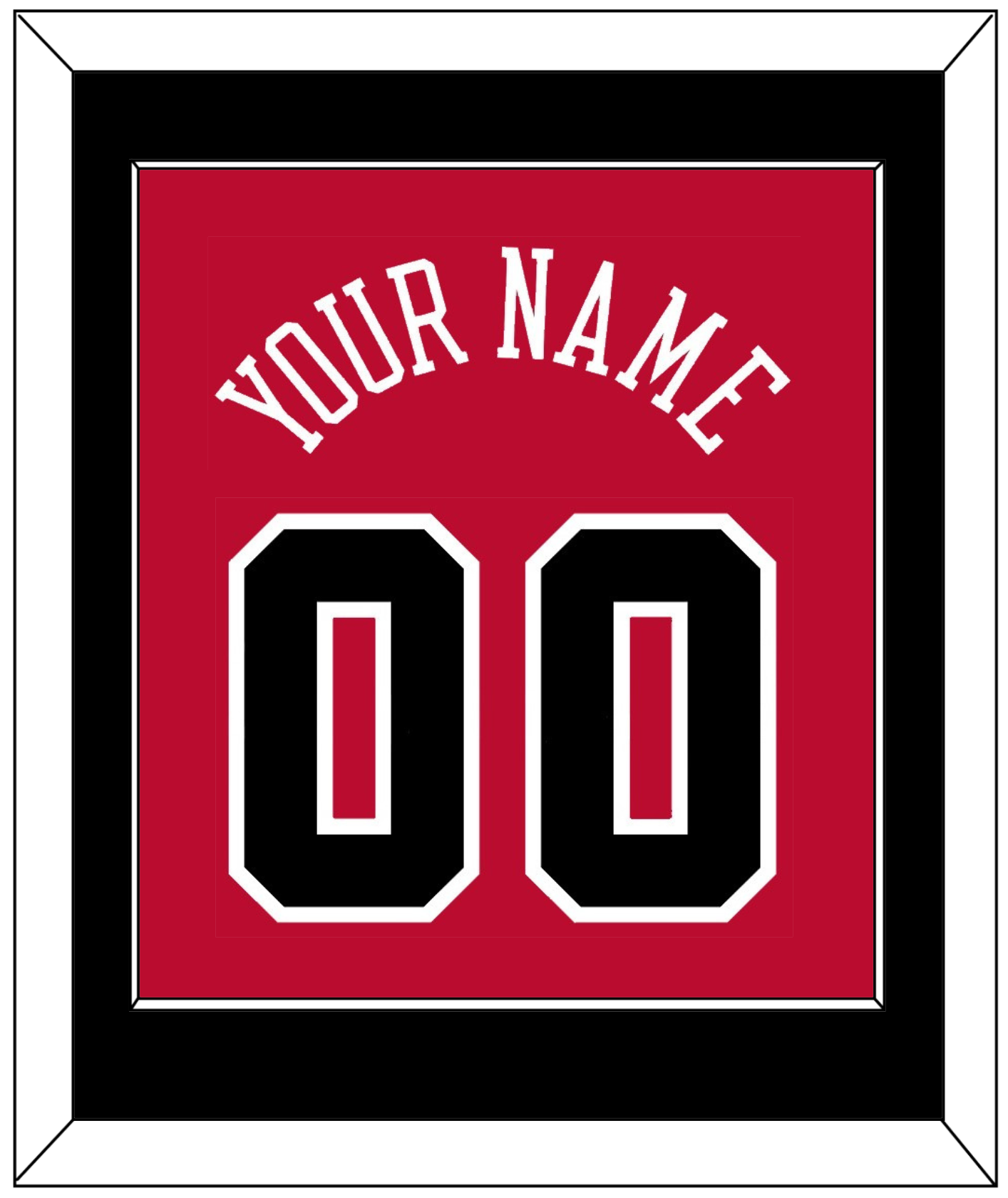 Chicago Name & Number - Red Icon - Essential Tier 2