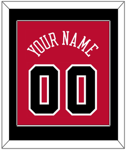 Chicago Name & Number - Red Icon - Single Mat 2