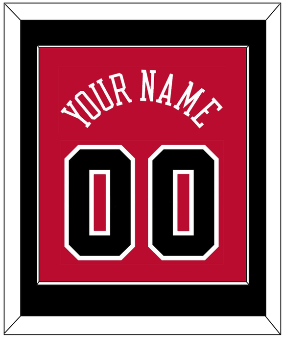 Chicago Name & Number - Red Icon - Single Mat 2