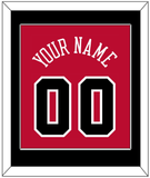 Chicago Name & Number - Red Icon - Single Mat 2