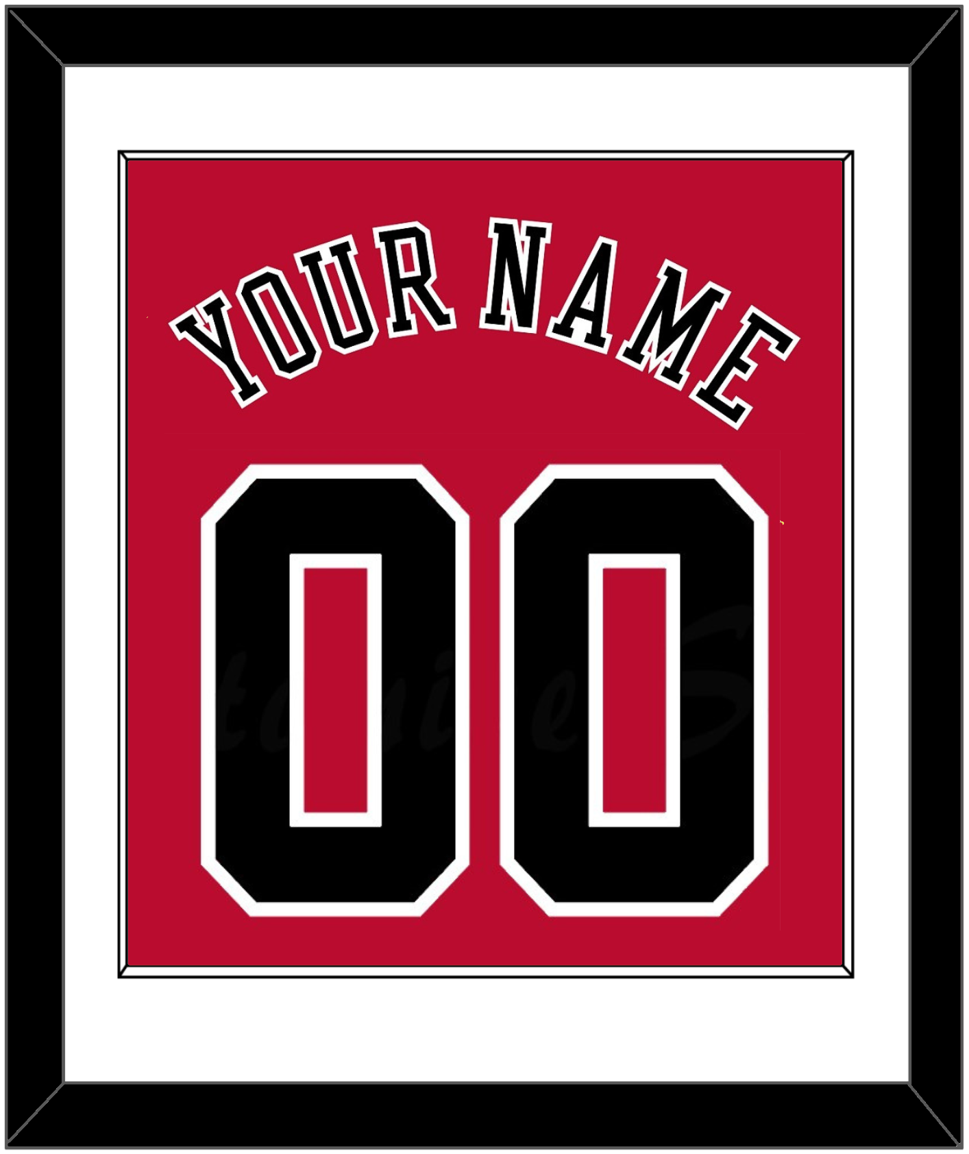 Chicago Name & Number - Road Red (1986-2017) - Essential Tier 1
