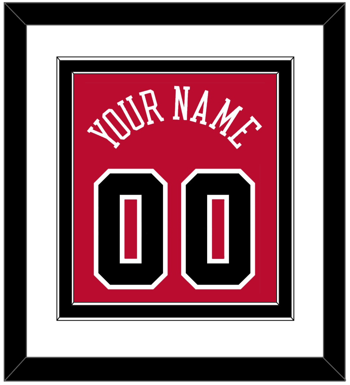 Chicago Name & Number - Red Icon - Signature Tier 1
