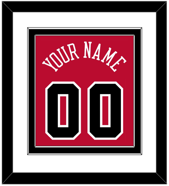Chicago Name & Number - Red Icon - Double Mat 1