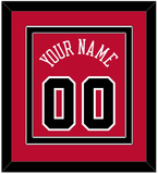 Chicago Name & Number - Red Icon - Double Mat 2