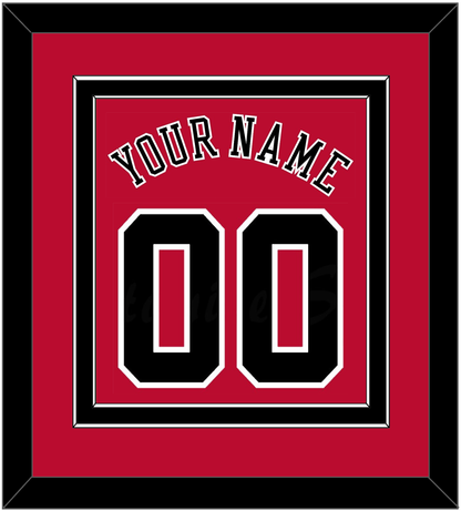 Chicago Name & Number - Road Red (1986-2017) - Signature Tier 2