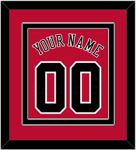 Chicago Name & Number - Road Red (1986-2017) - Double Mat 2