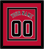 Chicago Name & Number - Road Red (1986-2017) - Double Mat 2