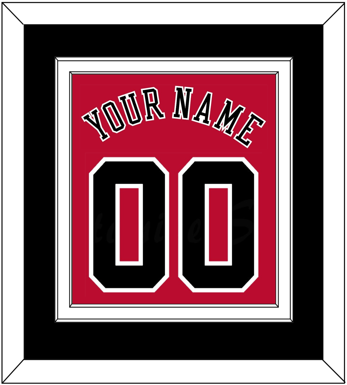 Chicago Name & Number - Road Red (1986-2017) - Signature Tier 3