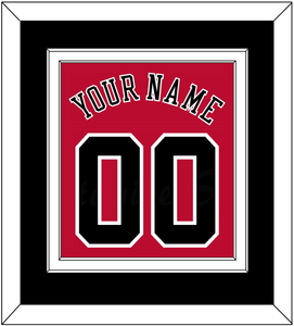 Chicago Name & Number - Road Red (1986-2017) - Double Mat 3