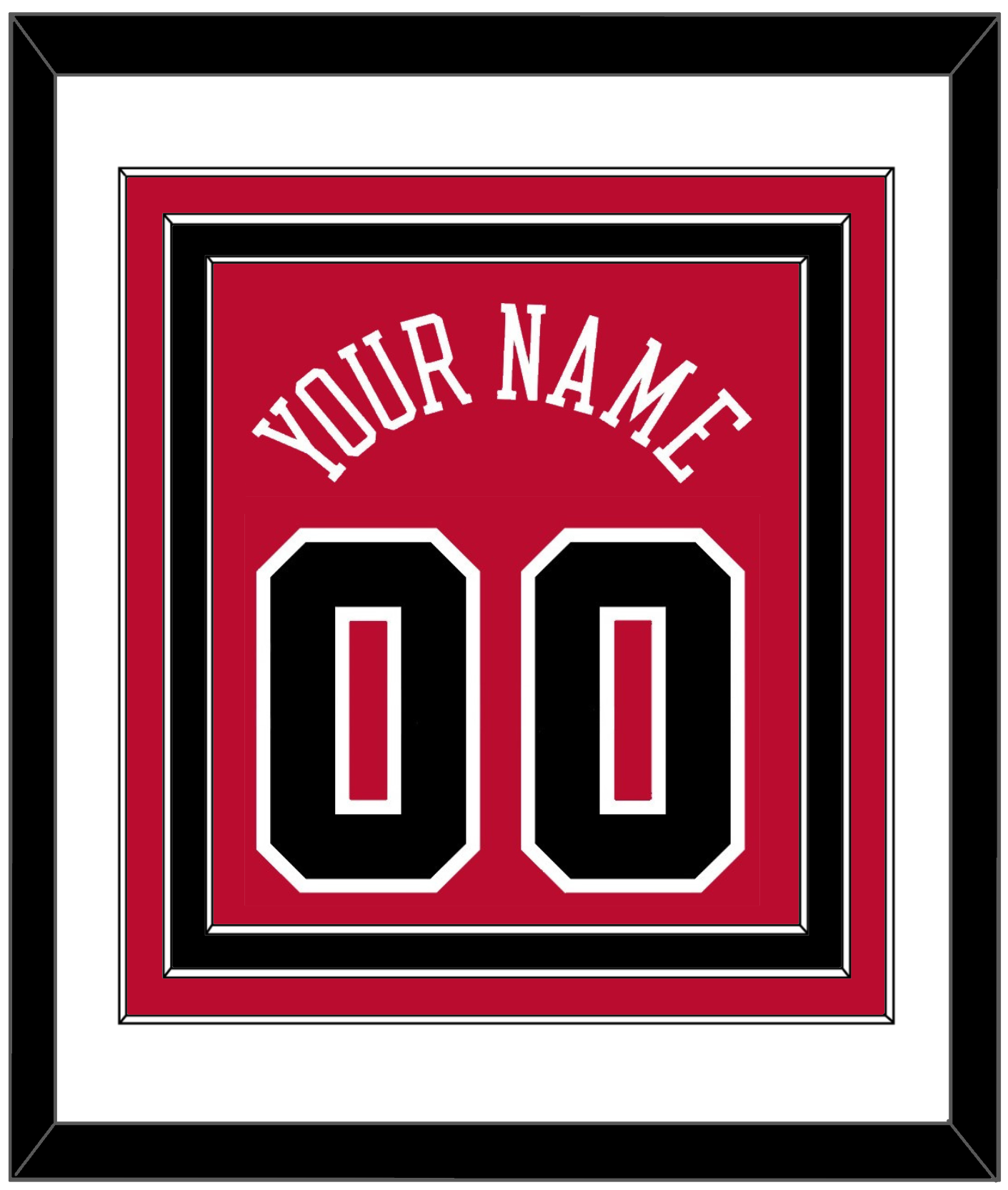 Chicago Name & Number - Red Icon - Premier Tier 1