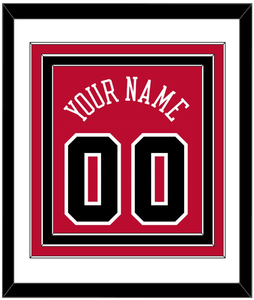 Chicago Name & Number - Red Icon - Triple Mat 1