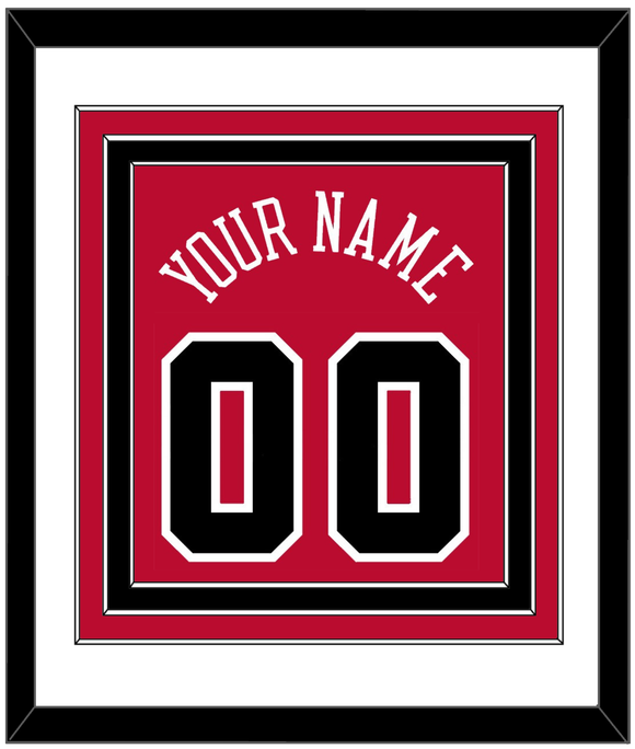 Chicago Name & Number - Red Icon - Triple Mat 1