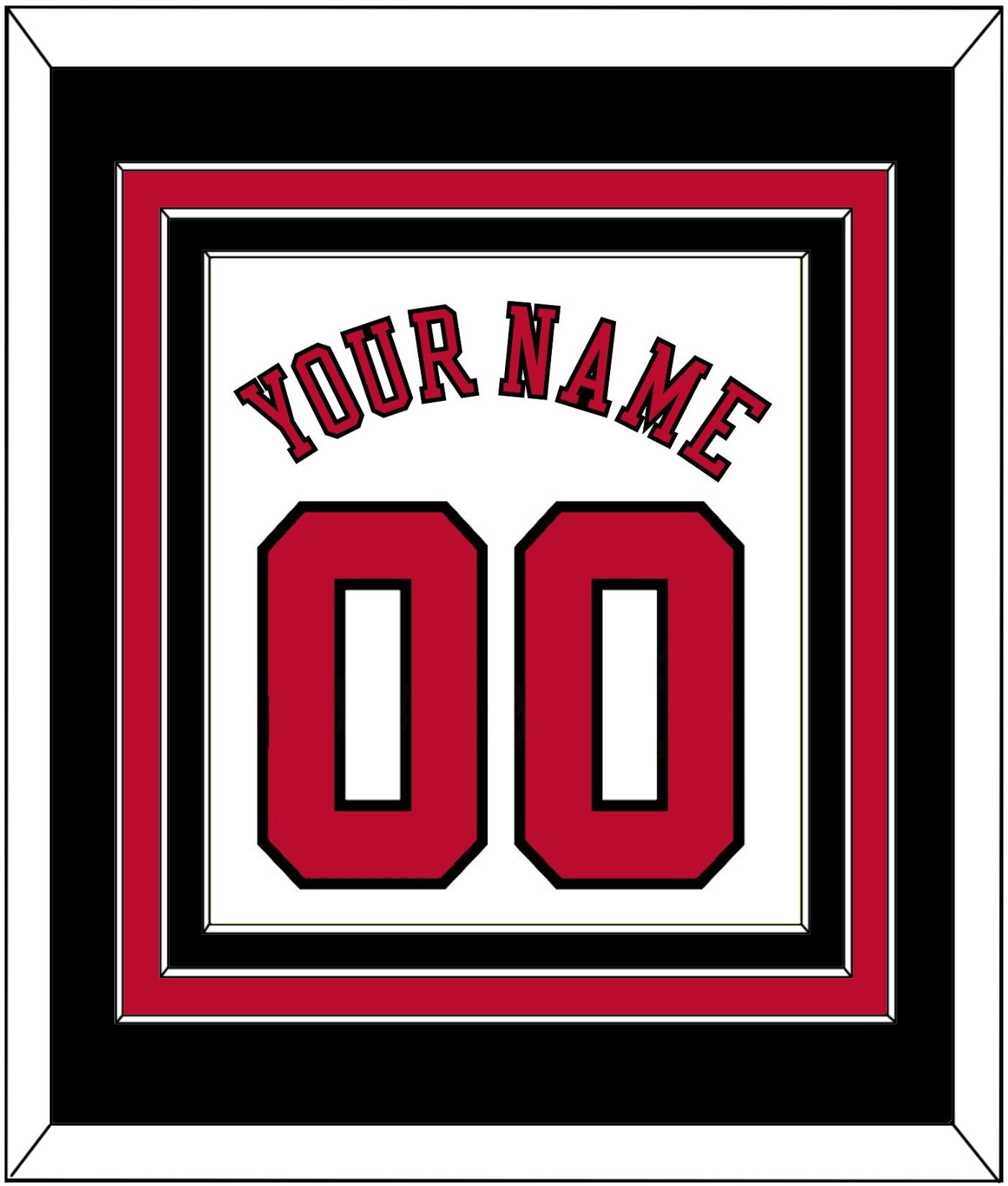Chicago Name & Number - Home White (1986-2017) - Premier Tier 3