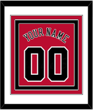 Chicago Name & Number - Road Red (1986-2017) - Triple Mat 1