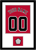 Chicago Name & Number With Finals Patch - Road Red (1986-2017) - Single Mat 1