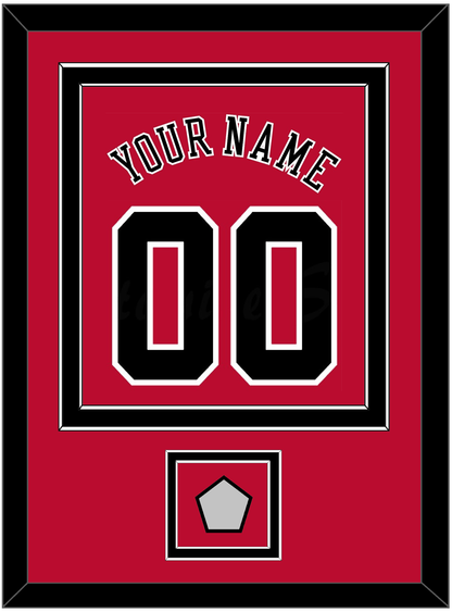 Chicago Name & Number With Champions Patch - Road Red (1986-2017) - Signature Tier 2