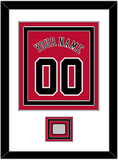 Chicago Name & Number With Finals Patch - Road Red (1986-2017) - Triple Mat 1