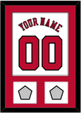 Chicago Name & Number With 2 Champions Patches - Home White (1986-2017) - Single Mat 1