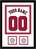 Chicago Name & Number With 2 Champions Patches - Home White (1986-2017) - Double Mat 1