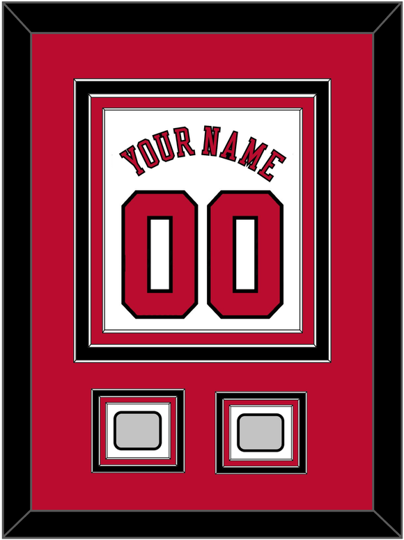 Chicago Name & Number With 2 Finals Patches - Home White (1986-2017) - Triple Mat 2