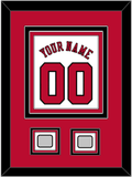 Chicago Name & Number With 2 Champions Patches - Home White (1986-2017) - Triple Mat 2
