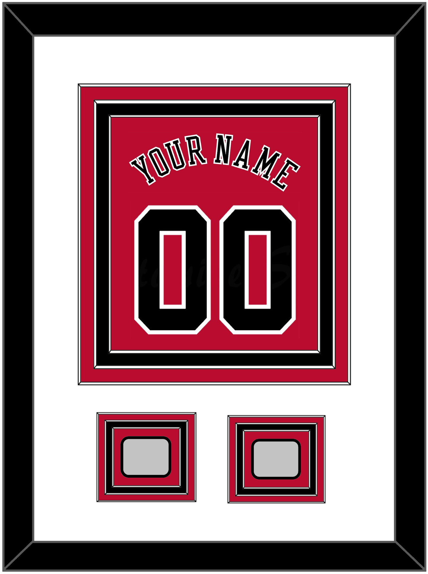 Chicago Name & Number With 2 Finals Patches - Road Red (1986-2017) - Premier Tier 1