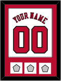 Chicago Name & Number With 3 Finals Patches - Home White (1986-2017) - Single Mat 1