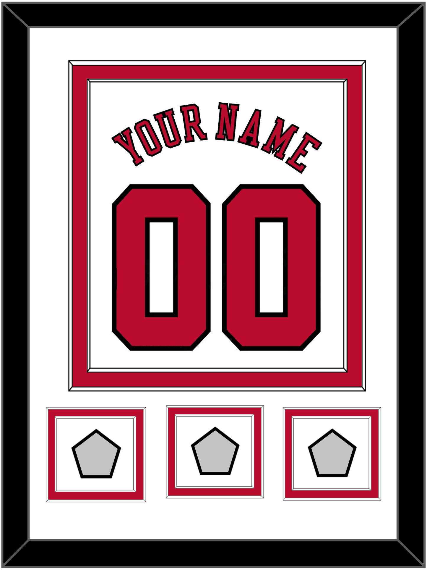 Chicago Name & Number With 3 Champions Trophy Patches - Home White (1986-2017) - Signature Tier 1