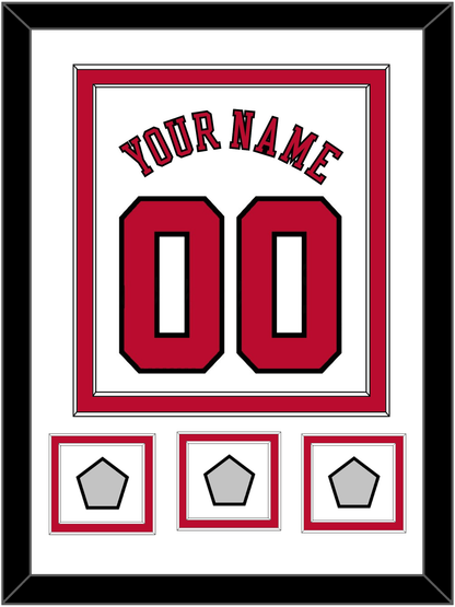 Chicago Name & Number With 3 Champions Trophy Patches - Home White (1986-2017) - Signature Tier 1