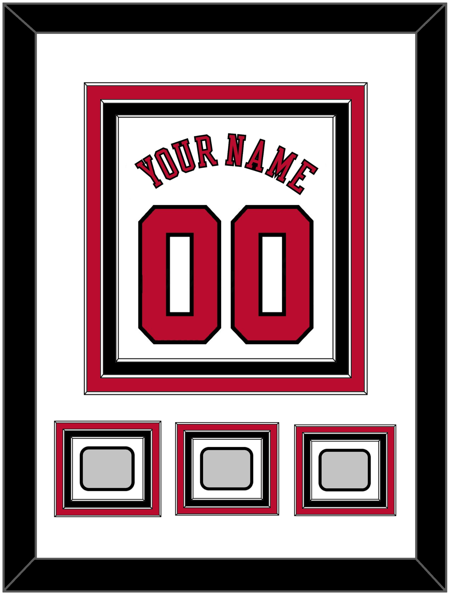 Chicago Name & Number With 3 Champions Trophy Patches - Home White (1986-2017) - Premier Tier 1
