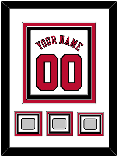 Chicago Name & Number With 3 Champions Trophy Patches - Home White (1986-2017) - Premier Tier 1