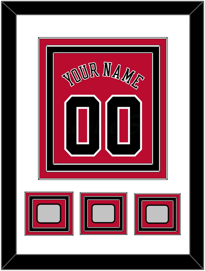 Chicago Name & Number With 3 Champions Trophy Patches - Road Red (1986-2017) - Premier Tier 1