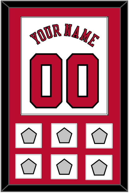 Chicago Name & Number With 6 Champions Trophy Patches - Home White (1986-2017) - Essential Tier 1