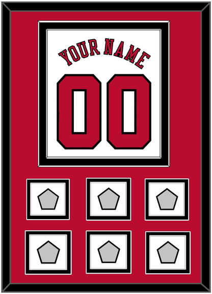 Chicago Name & Number With 6 Champions Trophy Patches - Home White (1986-2017) - Signature Tier 2