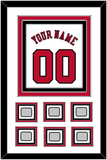 Chicago Name & Number With 6 Champions Trophy Patches - Home White (1986-2017) - Triple Mat 1