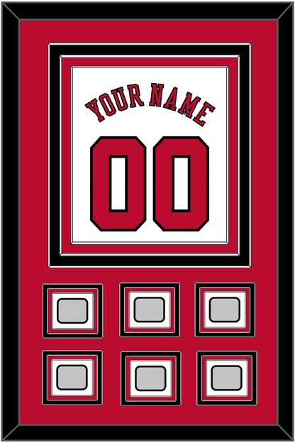 Chicago Name & Number With 6 Champions Trophy Patches - Home White (1986-2017) - Premier Tier 2