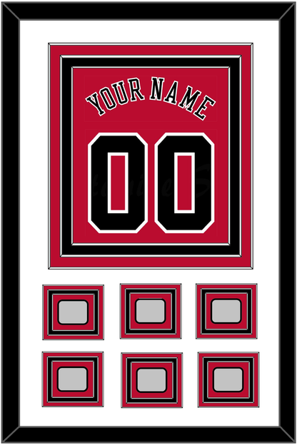 Chicago Name & Number With 6 Champions Trophy Patches - Road Red (1986-2017) - Premier Tier 1