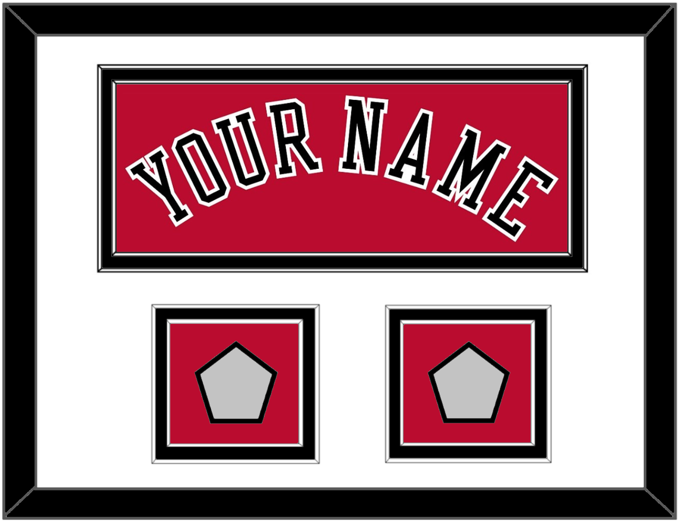 Chicago Name & 2 Champions Trophy Patches - Road Red (1986-2017) - Signature Tier 1