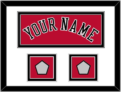 Chicago Name & 2 Champions Trophy Patches - Road Red (1986-2017) - Signature Tier 1