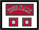Chicago Name & 2 Champions Trophy Patches - Road Red (1986-2017) - Double Mat 1